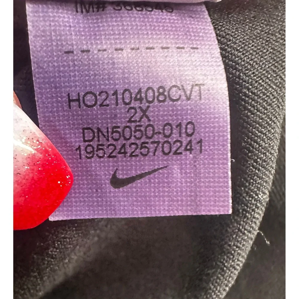 Nike Icon Clash Mock Neck Long-Sleeve Top Plus 2X Embossed All Over Swoosh